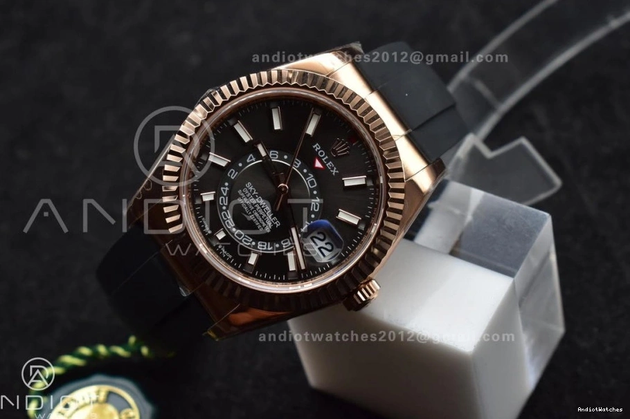 336235 RG A23J Edition 1:1 Sky-Dweller Best (Gain 1097 Weight) Strap Dial Grey FlexibleFit on Oyster-flex ZF 0804